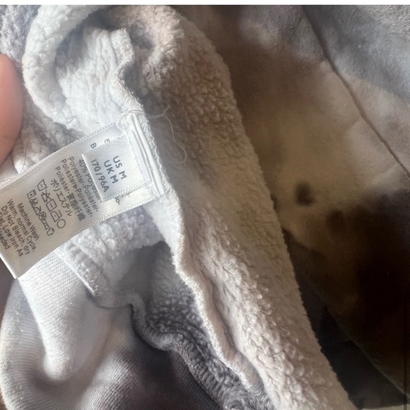 FREE PEOPLE EUC Work It Out Tie Dye Fleece Hoodie Sweatshirt M - Picture 6 of 6